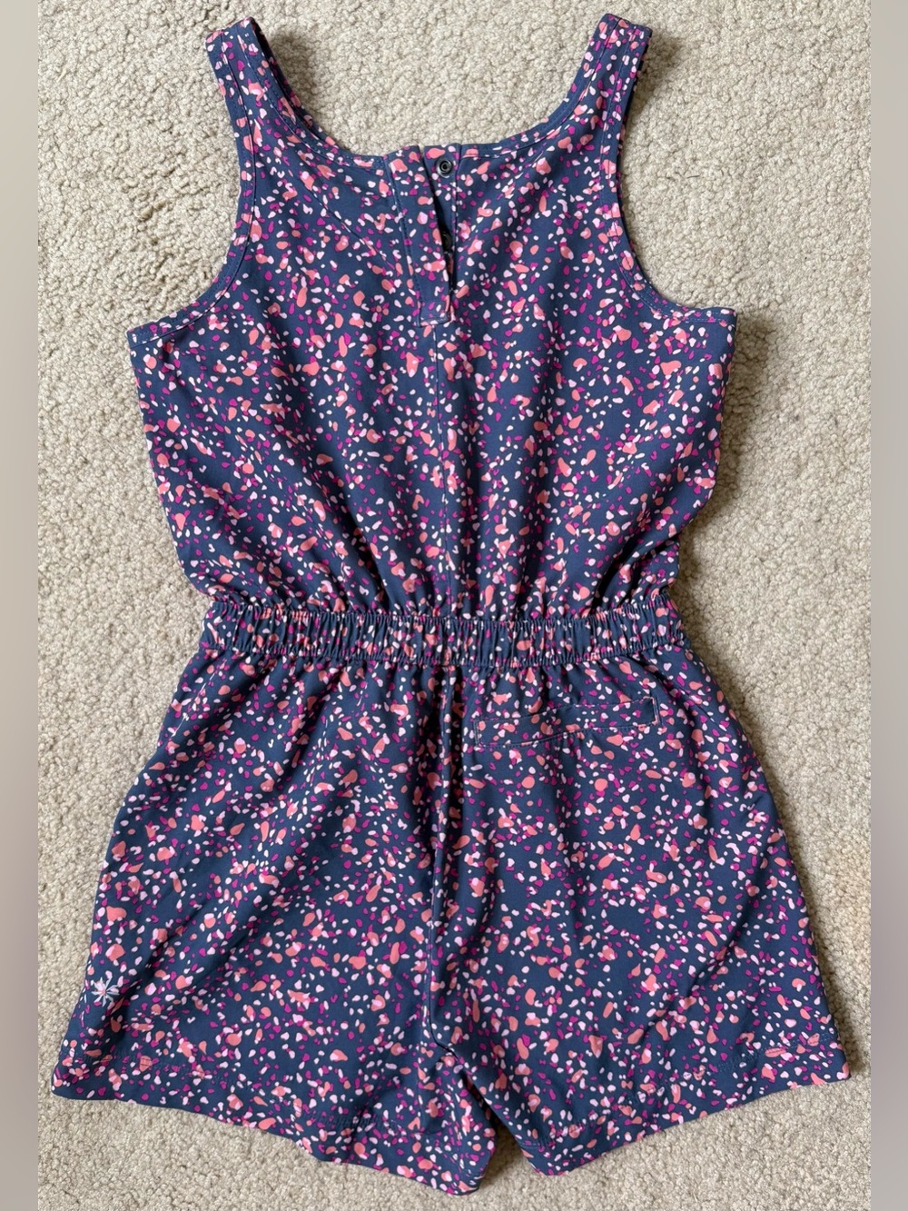 Athleta Girls Play More Romper | Purple Pink Print Size 6 | Active Romper - Picture 6 of 9